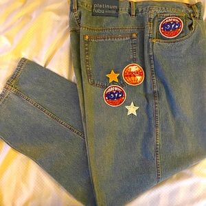 Big men’s platinum FUBU jeans